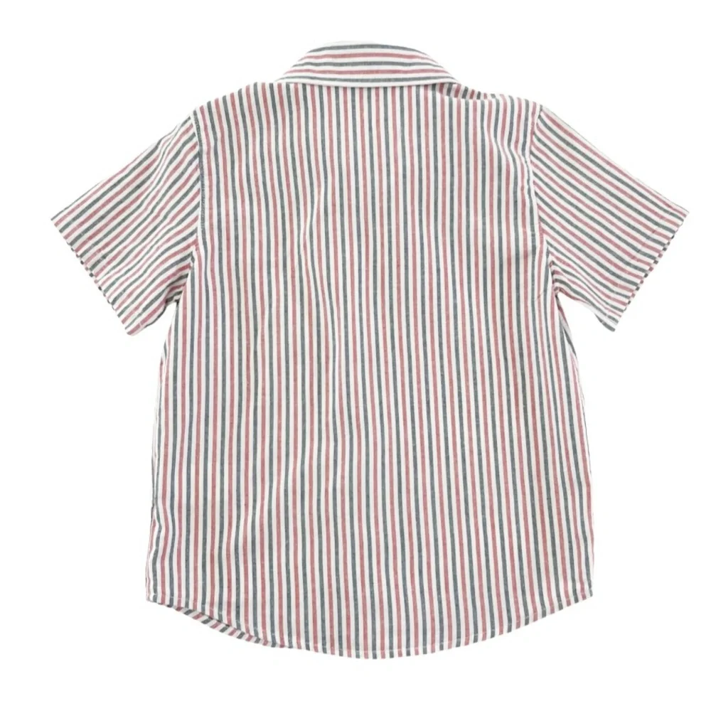 Boys 5T Old Navy Button-Up Striped Short Sleeve Shirt